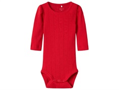 Name It body rød med hulmønster